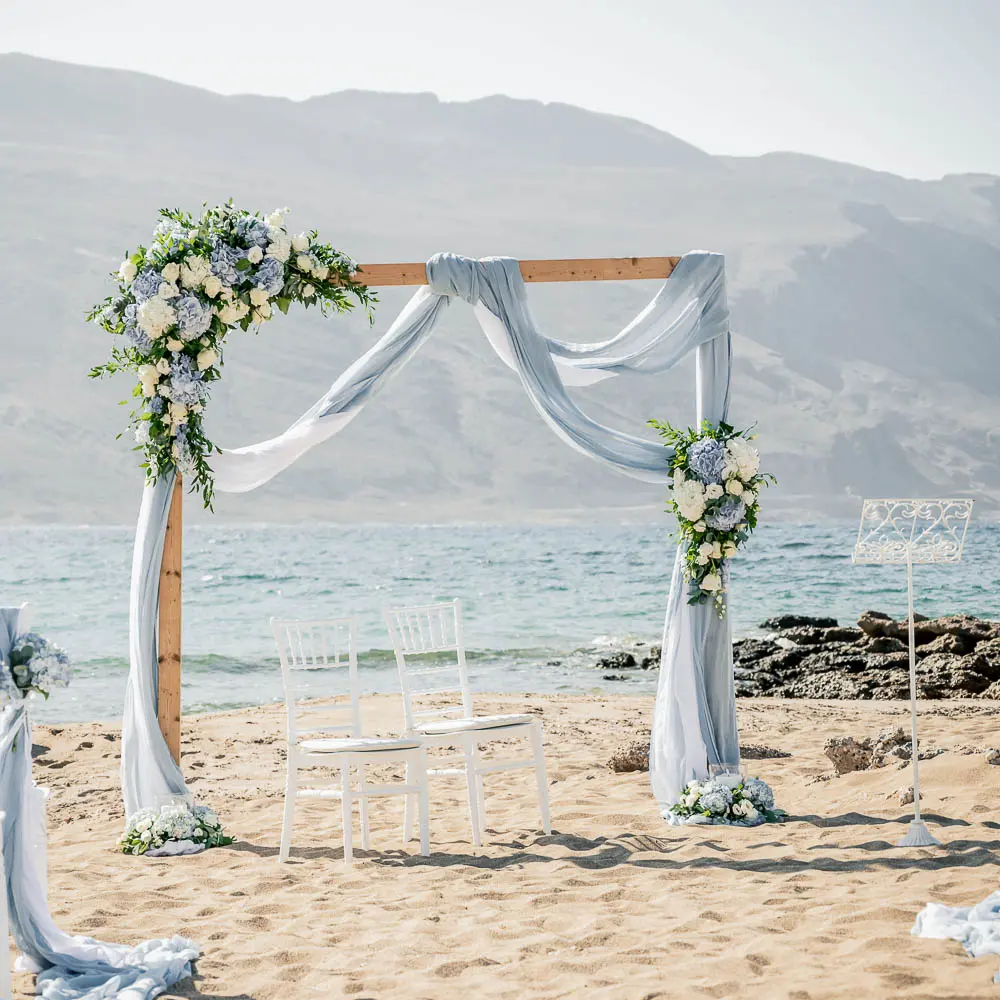 setting on the beach for the arch