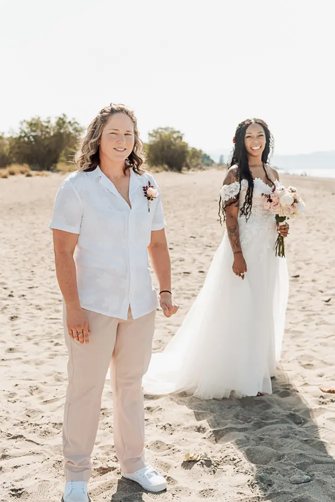 The first look on the beach