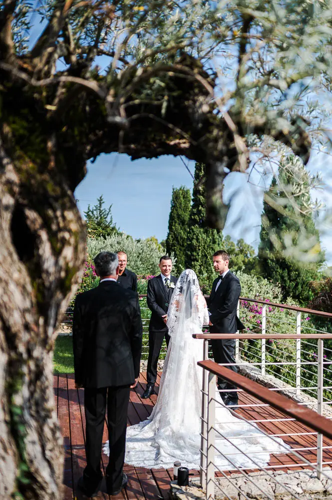 The couple and parents at the terrasse of a Private venue in Monaco