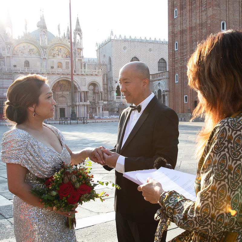 a secret spot to exchange vows ten years after their wedding