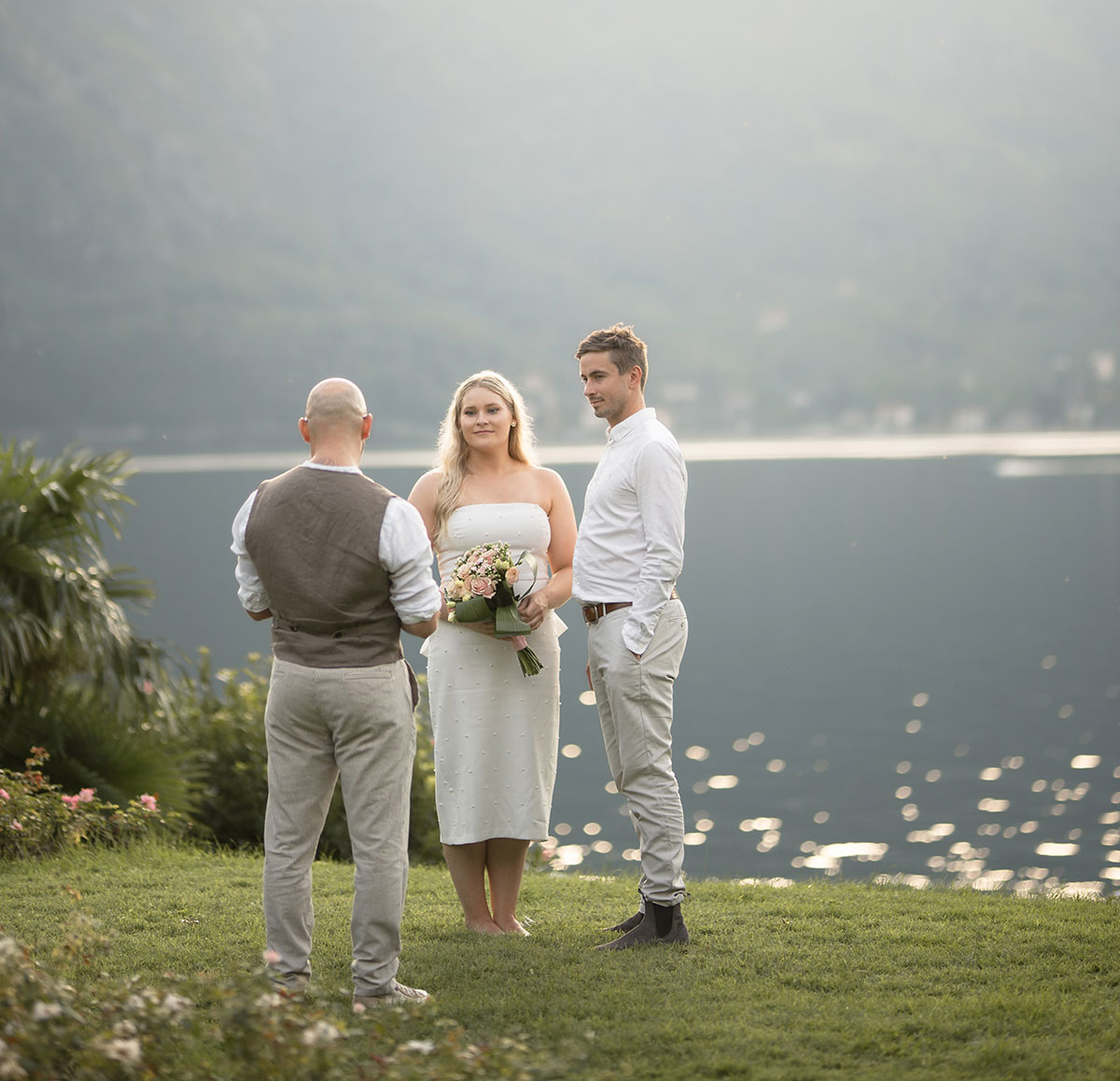 What a great background with this lake for the vow renewal