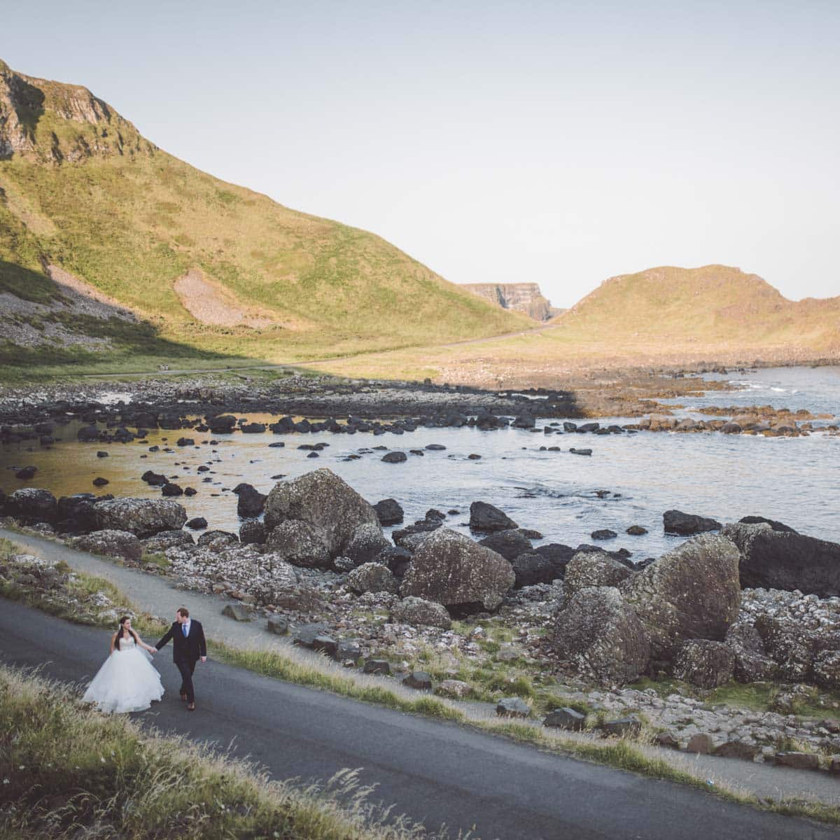 walk at Giant causeway beach