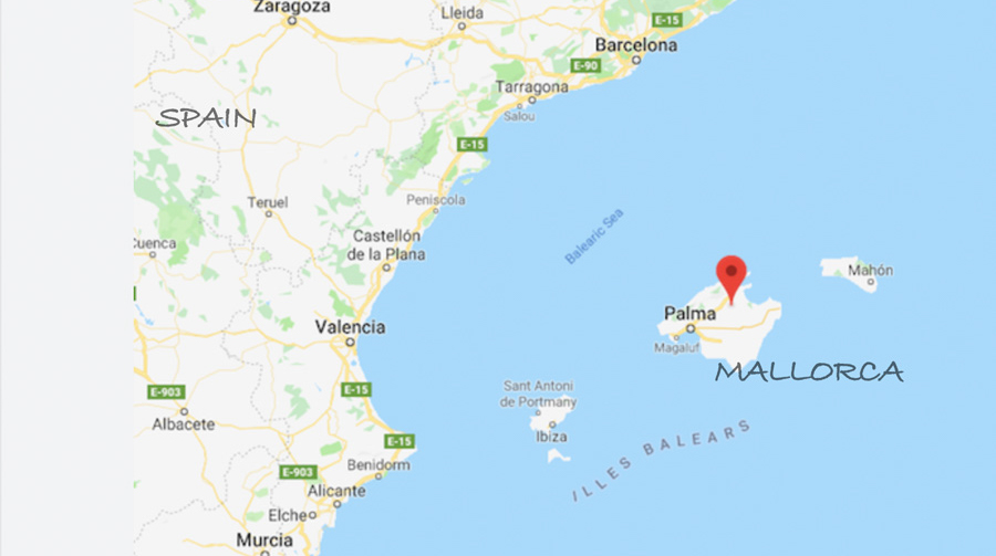 Mallorca is close to Barcelona