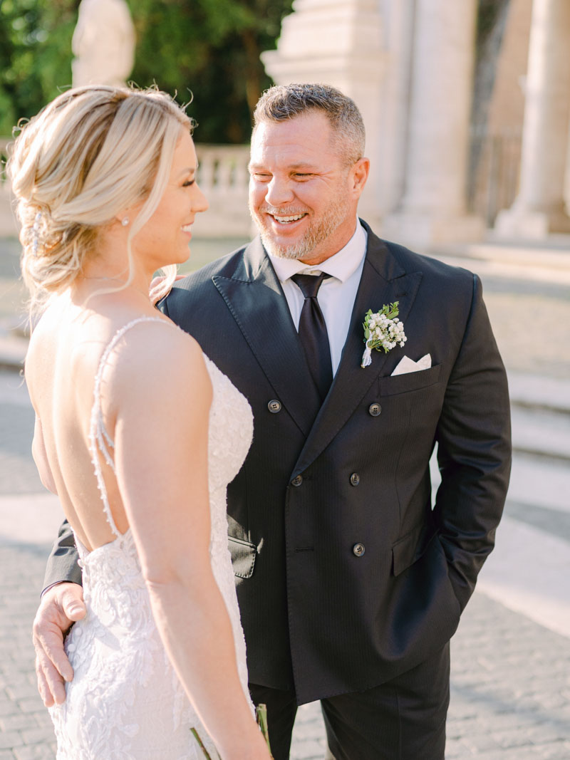 groom smiling because happy