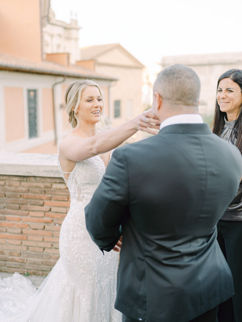 emotional moment when the groom start to cry