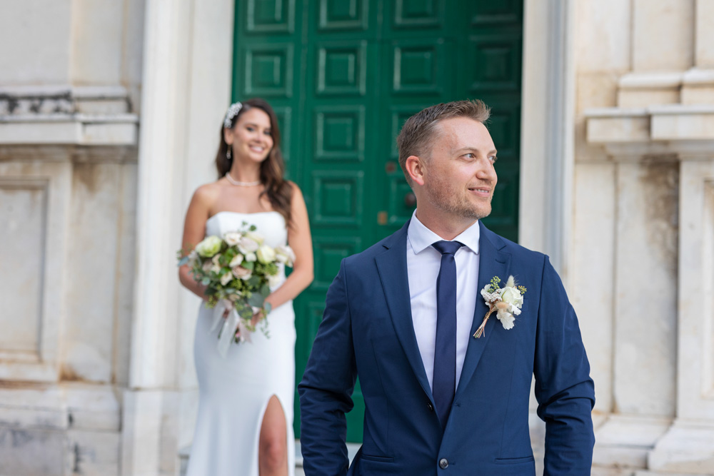 The so proud groom in the village