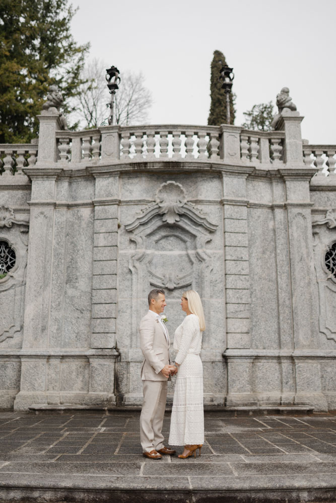 facing each others under the stairs of the Parco Olivelli