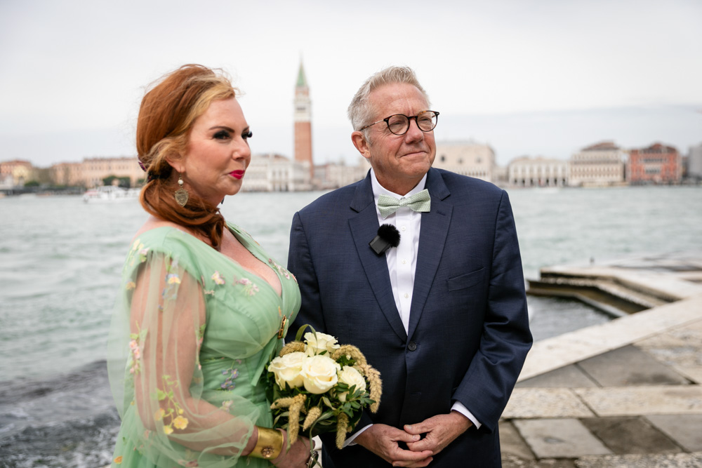 the couple listening the celebrant during the ceremony