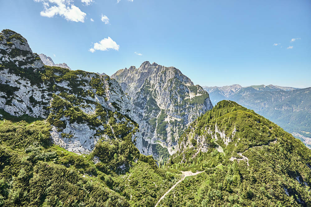 The view at the Osterfelderkopf in Garmisch-Partenkirchen