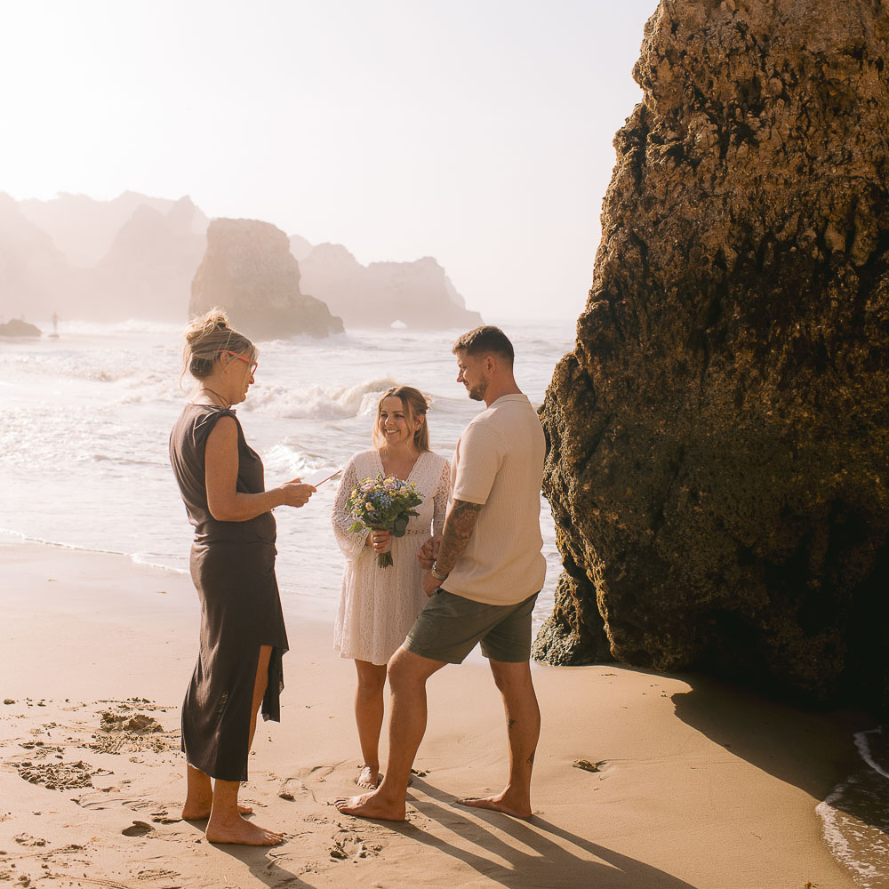 Renew of vows in The Algarve, Portugal – 050 A vows renewal on the beach in the Algarve at Sunset